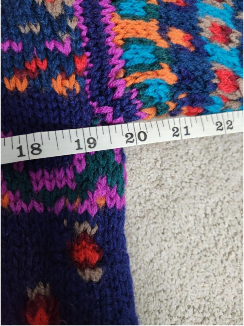 VTG Wool Oversized Baggy Hand Knit Sweater Sz M Fits Large Boho Indiesleeze Fun - Picture 9 of 14